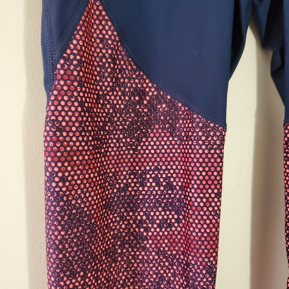 Under Armour Vanish Printed Leggings Brilliance Pink Academy Blue Large - Picture 2 of 7